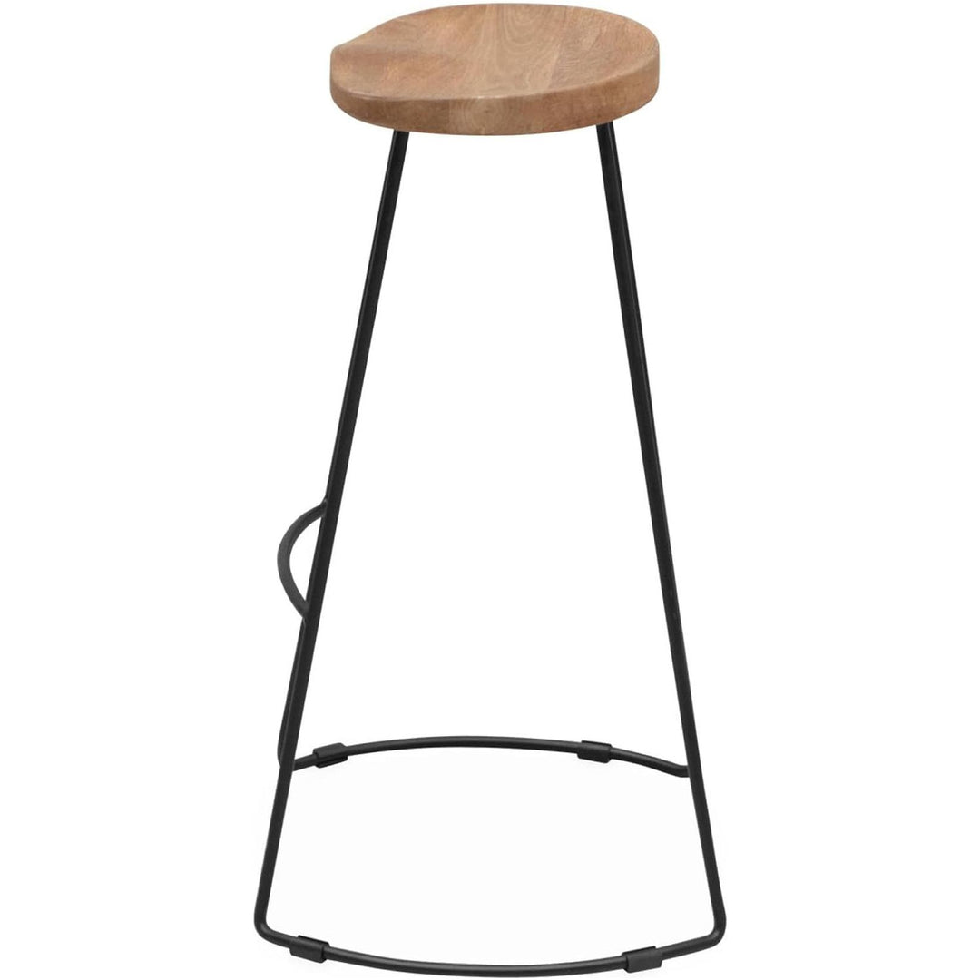 Alice'S Home - Lot De 2 Tabourets De Bar Bois De Manguier Naturel Et Acier. Avec Repose Pieds. 75Cm | Designix - Amazon    - https://designix.fr/