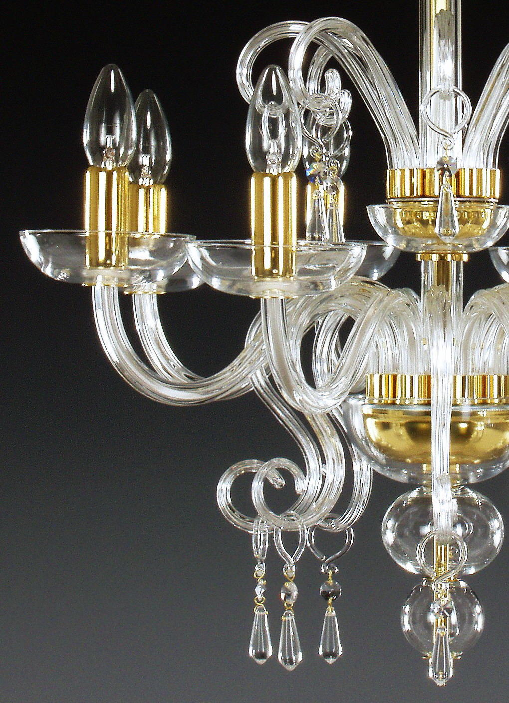 Lustre en verre transparent AL059