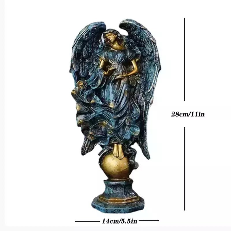 Ange Déesse Sculpture Résine | Nila - Designix Statuette Bleu