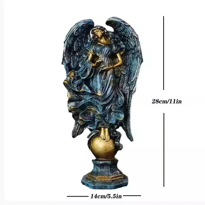 Ange Déesse Sculpture Résine | Nila - Designix Statuette Bleu