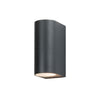 Applique Exterieure ZAMBELIS Direct/Indirect 2xGU10 IP54 DESIGN Graphite Sans Source E122