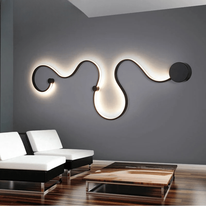 Applique Fer LED Design | Zula - Designix Applique Murale Blanc | 70cm Blanc Chaud