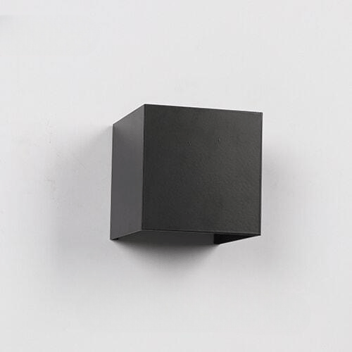 Applique Led Alu Moderne Carré | Uaso - Designix Applique Murale Noir Blanc chaud (2700 - 3500K)
