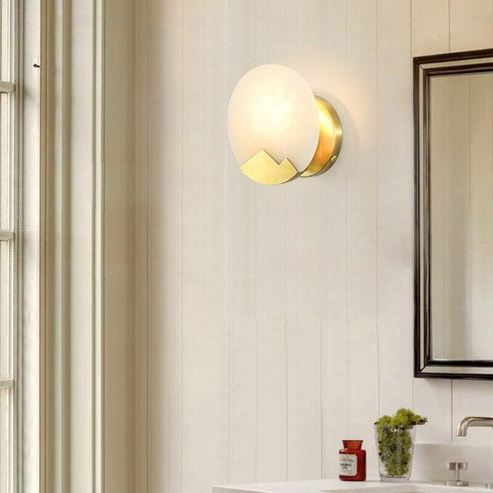 Applique Marbre Ronde | Élégance Sculpturale - Designix Applique Murale Blanc Chaud (2700 - 3500K) Diamètre 20cm