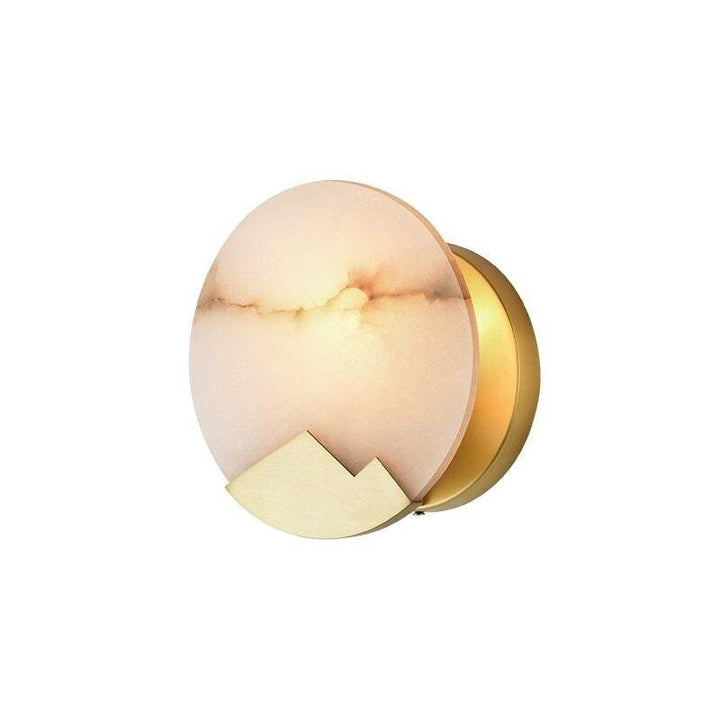 Applique Marbre Ronde | Élégance Sculpturale - Designix Applique Murale Blanc Chaud (2700 - 3500K) Diamètre 20cm