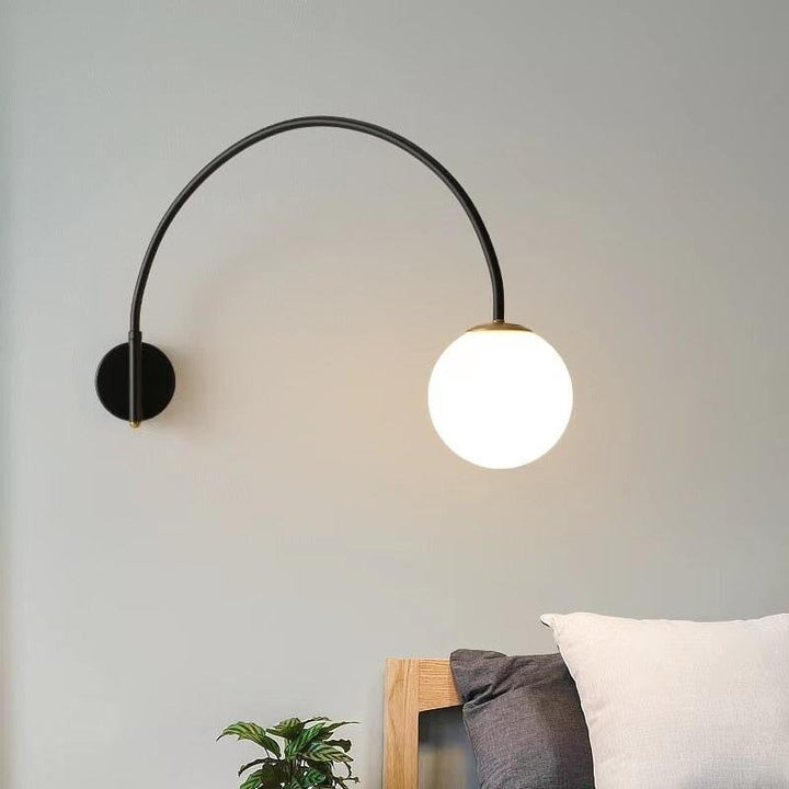 Applique Murale Arc Boule | Éclat Moderne - Designix Applique Murale Pas d'interrupteur Blanc Chaud (2700 - 3500K)