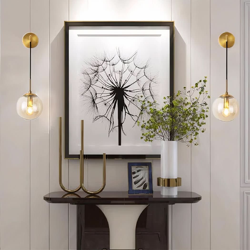 Applique Murale avec Boule de Verre moderne | Seli - Designix Applique Murale