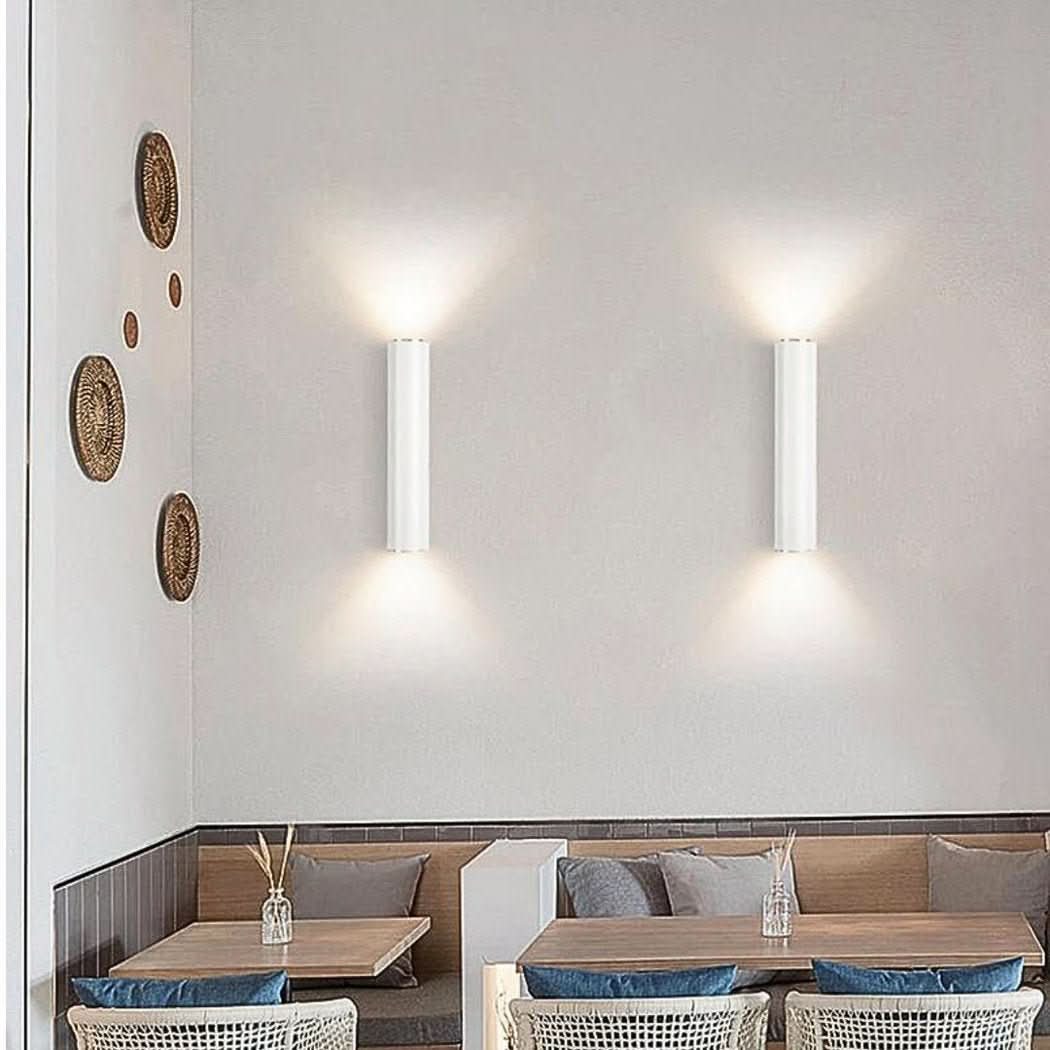 Applique murale avec éclairage vers le haut et vers le bas | Paro - Designix Applique Murale Blanc