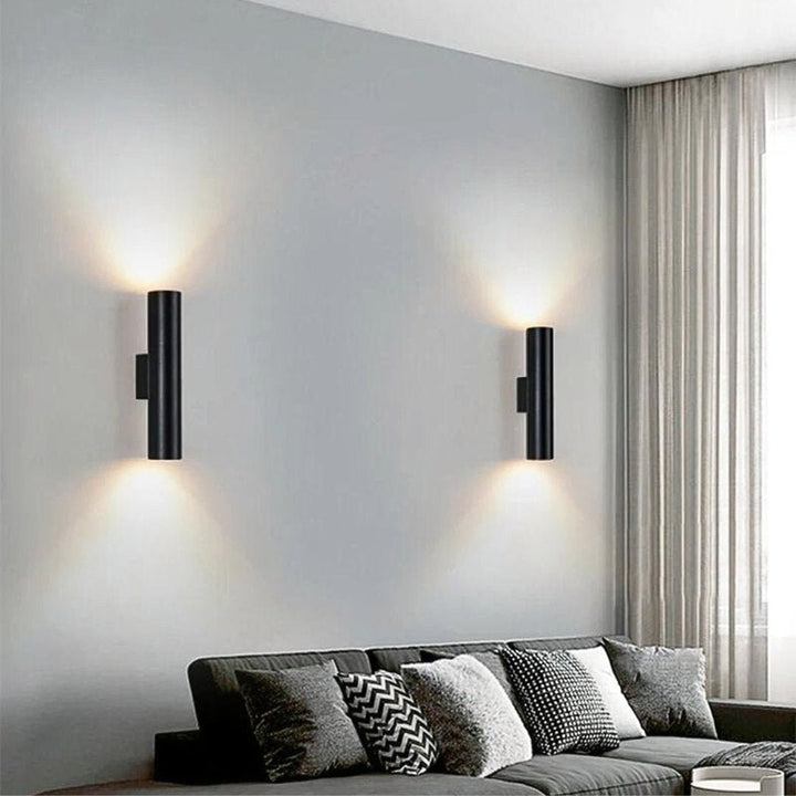 Applique murale avec éclairage vers le haut et vers le bas | Paro - Designix Applique Murale Noir
