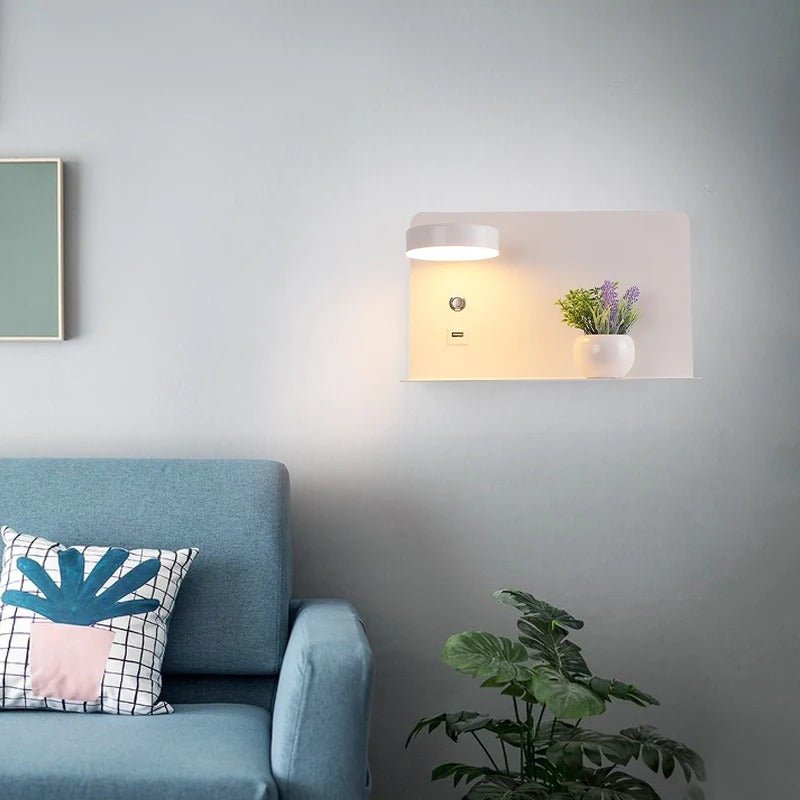 Applique Murale avec Port USB | Paro - Designix Applique Murale Blanc