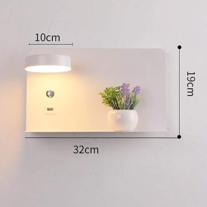 Applique Murale avec Port USB | Paro - Designix Applique Murale Noir