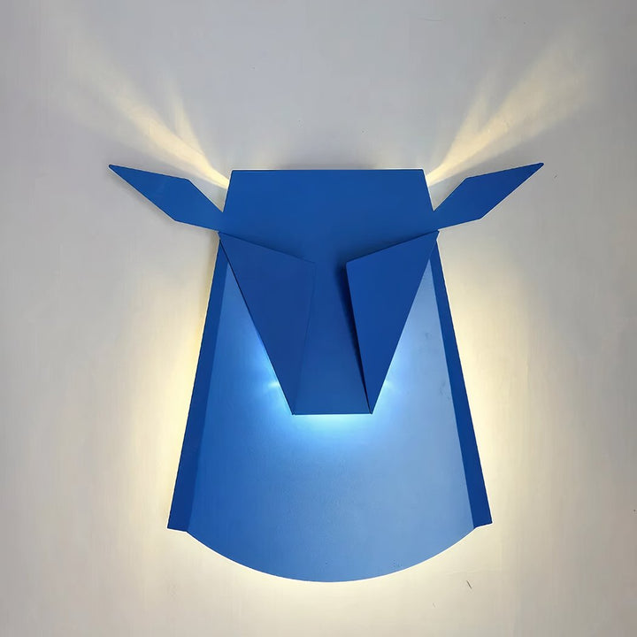 Applique murale bleu LED en forme de cerf en métal | Designix -     - https://designix.fr