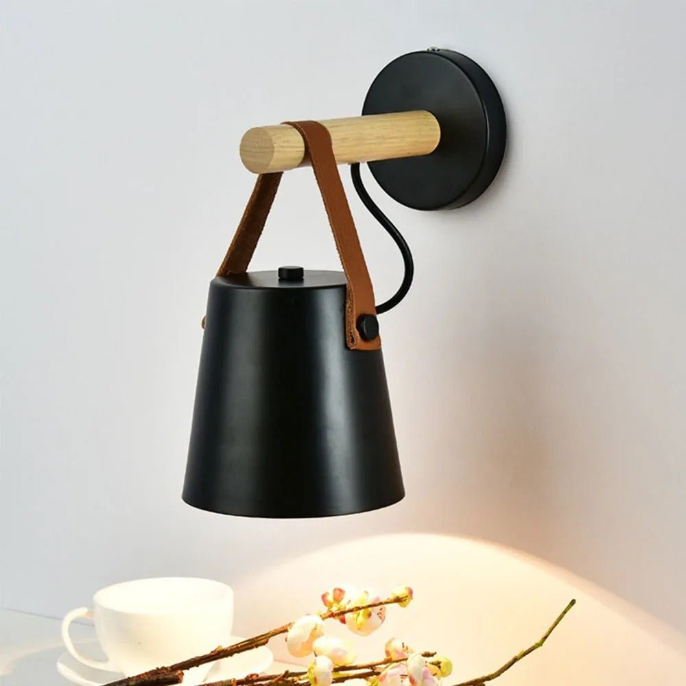 Applique Murale Bois Scandinave | Ylae - Designix Applique Murale Noir