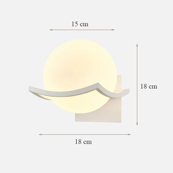 Applique Murale Boule en Verre | Kena - Designix Applique Murale Matt Blanc