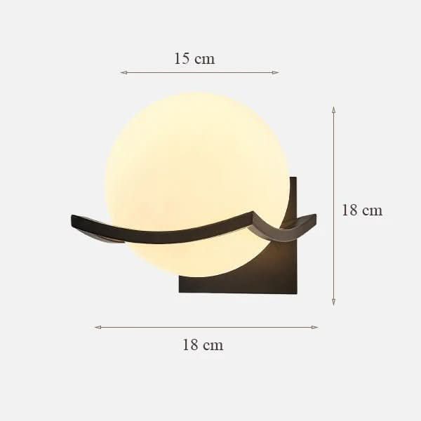Applique Murale Boule en Verre | Kena - Designix Applique Murale Matt Noir