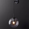 Applique Murale Boule en Verre Noire | Lilo