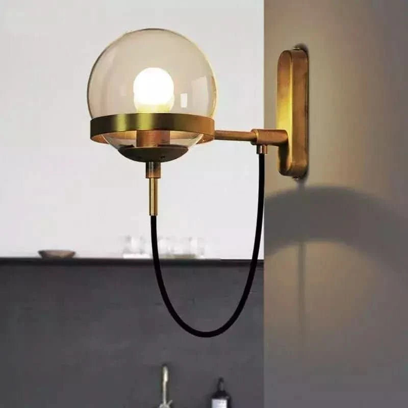 Applique Murale Boule Verre | Éclat Cristallin