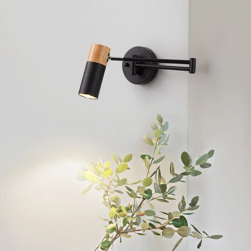 Applique Murale Chambre Adulte | Tena - Designix Applique Murale Noir et Bois