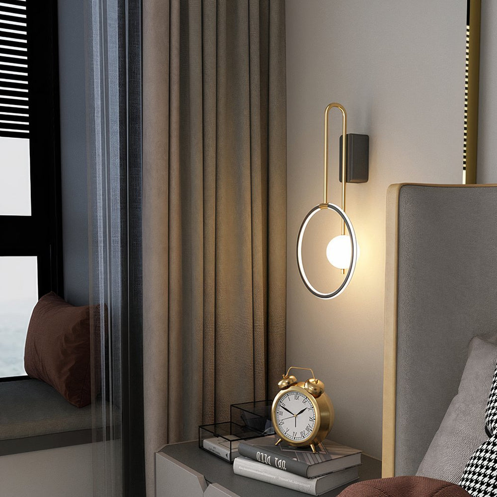 Applique Murale Chambre Design Minimaliste Cercle | Uria - Designix Applique Murale
