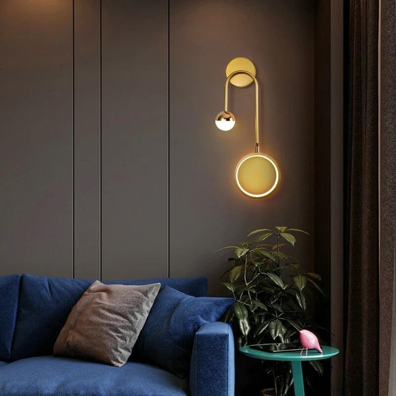 Applique Murale Chambre Moderne | Ziro - Designix Applique Murale Or Simple Droite
