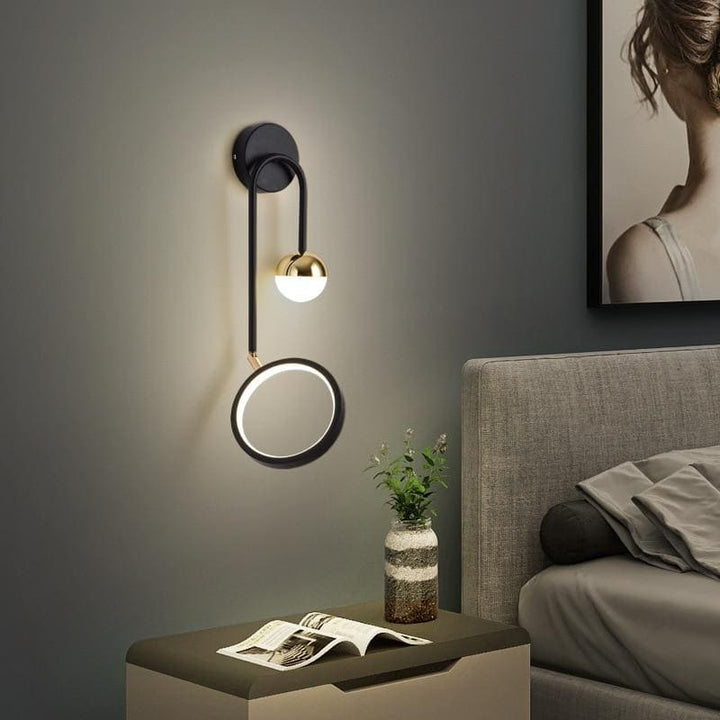 Applique Murale Chambre Moderne | Ziro - Designix Applique Murale Noir Simple Gauche