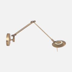 Applique murale dimmable led bronze, bras articulé orientable | Zodiac