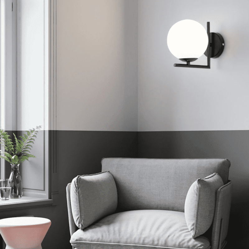 Applique Murale en Verre | Dila - Designix Applique Murale Noir