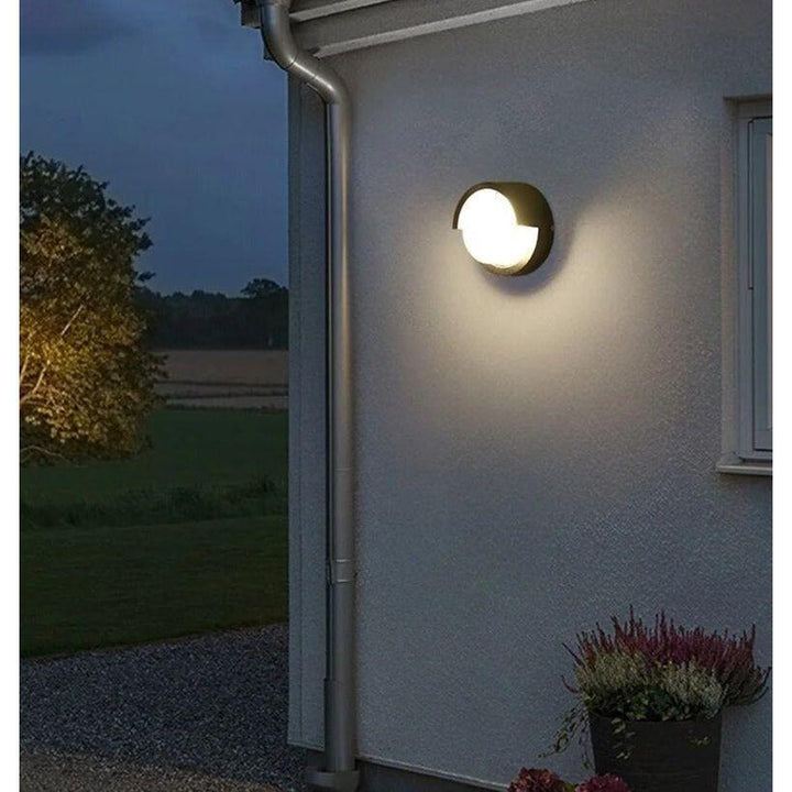 Applique Murale Extérieur Ronde | Halo - Designix Applique murale extérieur Blanc Froid
