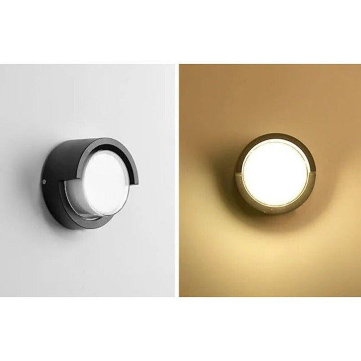 Applique Murale Extérieur Ronde | Halo - Designix Applique murale extérieur Blanc Froid