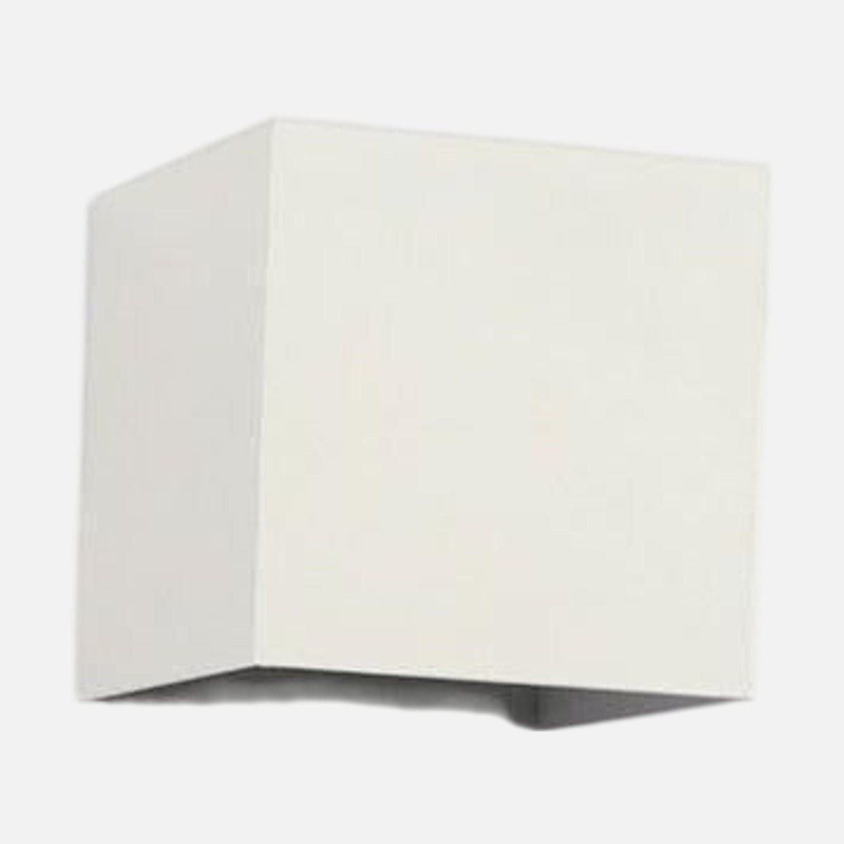 Applique murale extérieure LED cube en aluminium blanc Uaso, double faisceau up & down – Designix.fr