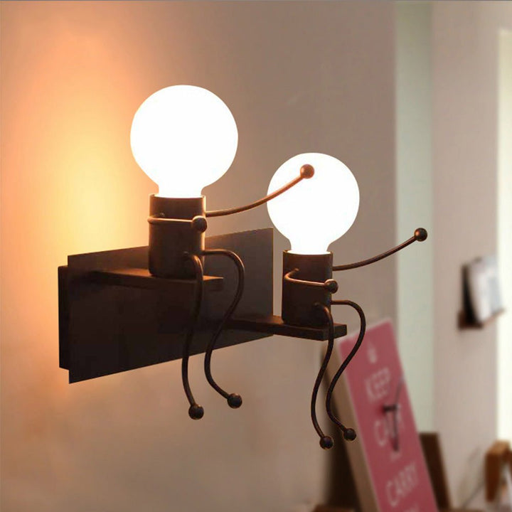 Applique Murale Fer Moderne | Taro - Designix Applique Murale Noir | Double
