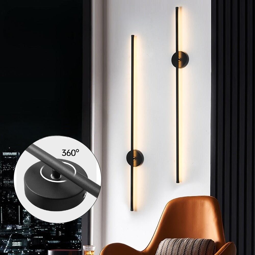 Applique Murale Leds Orientable | Orin - Designix Applique Murale noir 550cm Blanc chaud (2700 - 3500K)