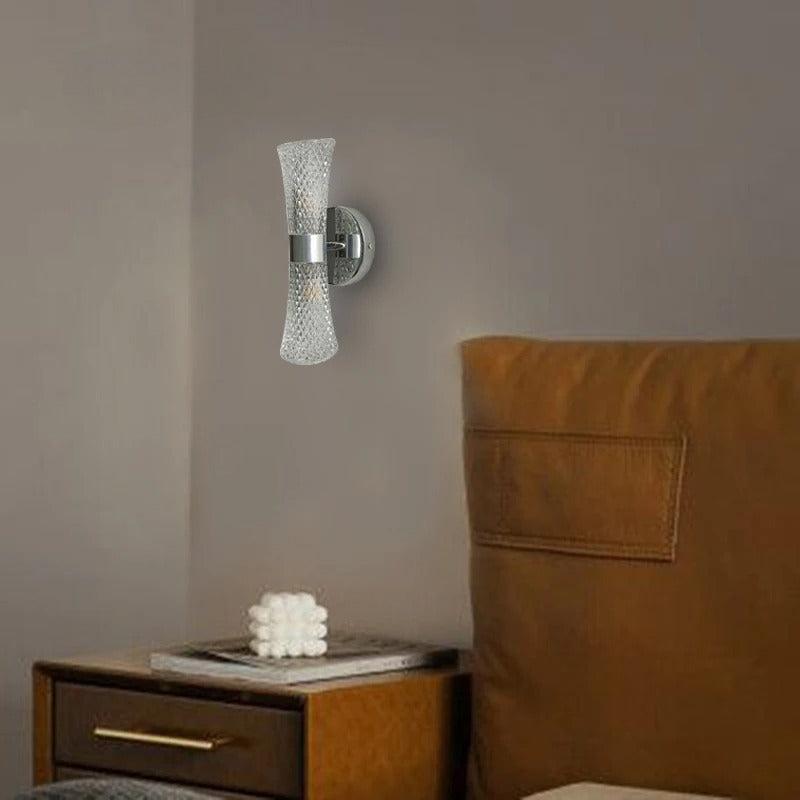 Applique Murale Longue Verticale Moderne | Rayon de Lune - Designix Applique Murale Argent Blanc Chaud (3200K)
