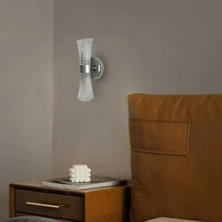 Applique Murale Longue Verticale Moderne | Rayon de Lune - Designix Applique Murale Argent Blanc Chaud (3200K)