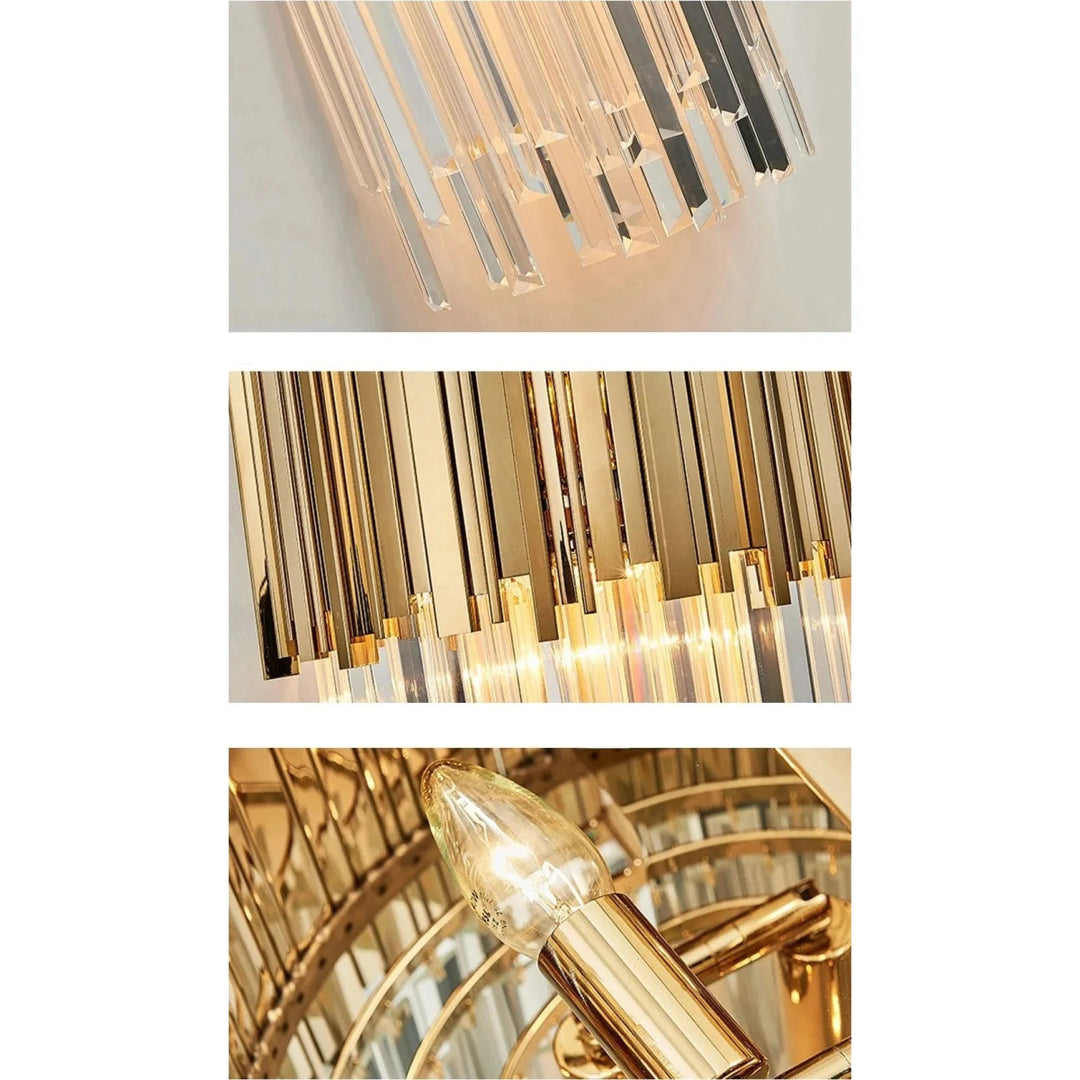 Applique Murale Moderne LED | Lumière Cristalline - Designix Applique Murale Chrome 25x46cm Blanc Chaud 3000K