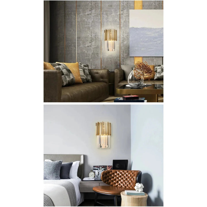 Applique Murale Moderne LED | Lumière Cristalline - Designix Applique Murale Chrome 25x46cm Blanc Chaud 3000K