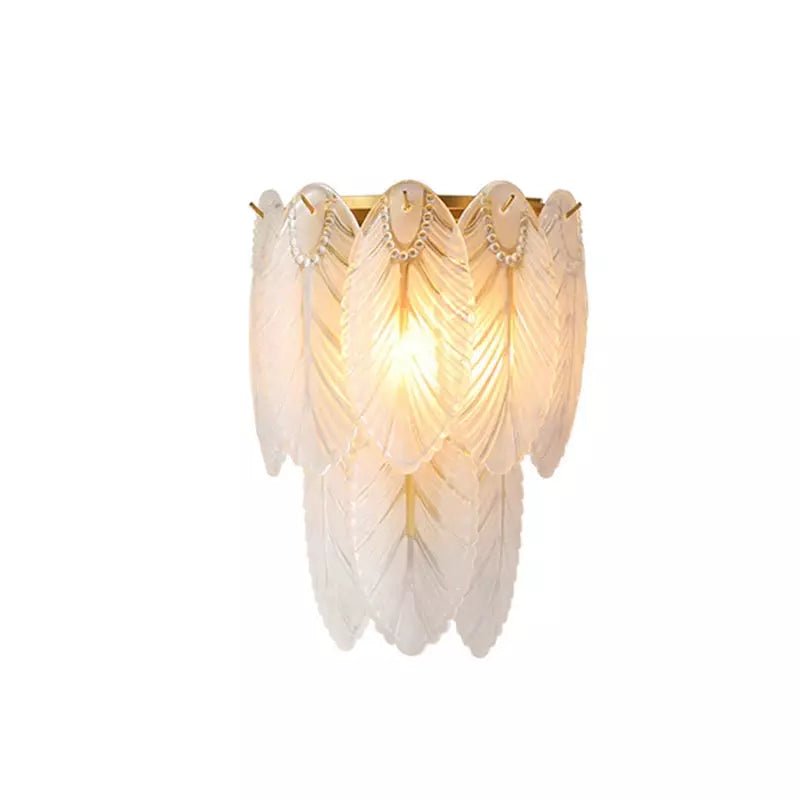 Applique Murale Plume Cristal | Éclat d'Aurore - Designix Applique Murale 34x26 cm