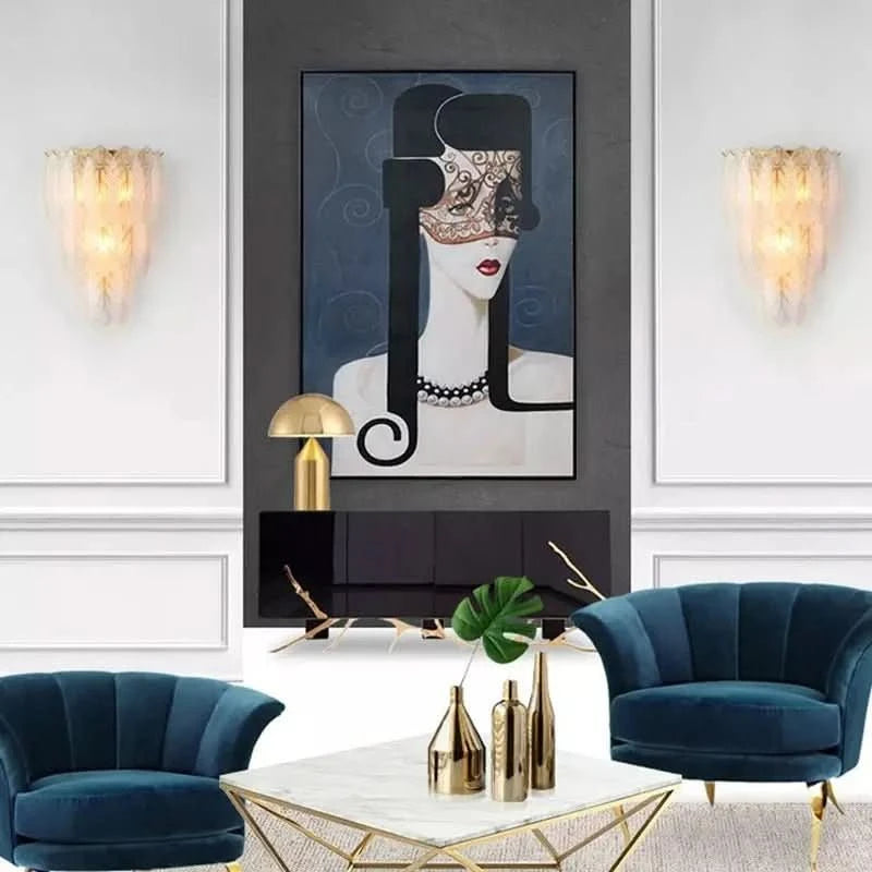 Applique Murale Plume Cristal | Éclat d'Aurore