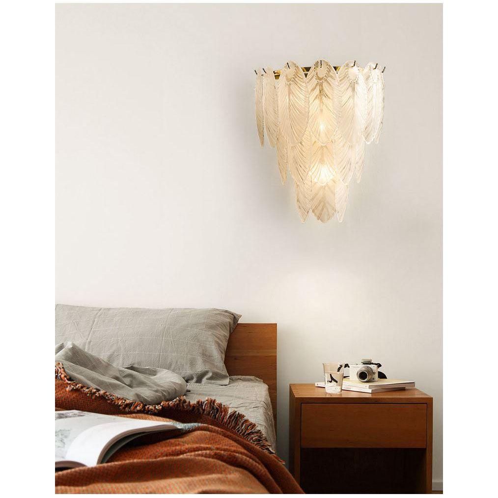Applique Murale Plume Cristal | Éclat d'Aurore - Designix Applique Murale 34x26 cm