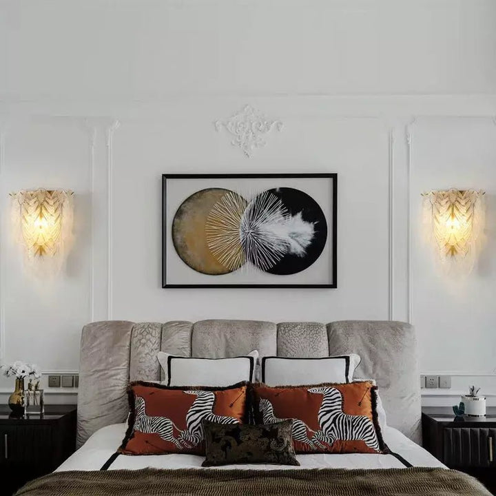 Applique Murale Plume Cristal | Éclat d'Aurore - Designix Applique Murale 34x26 cm