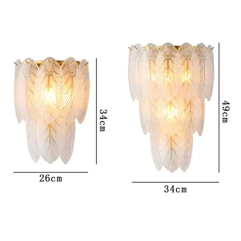 Applique Murale Plume Cristal | Éclat d'Aurore - Designix Applique Murale 34x26 cm