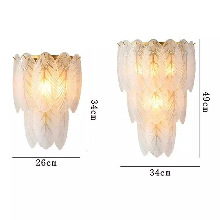 Applique Murale Plume Cristal | Éclat d'Aurore - Designix Applique Murale 34x26 cm