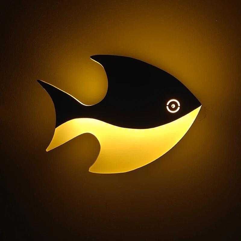 Applique Murale Poisson | Lumière Marine - Designix Applique Murale Blanc Chaud