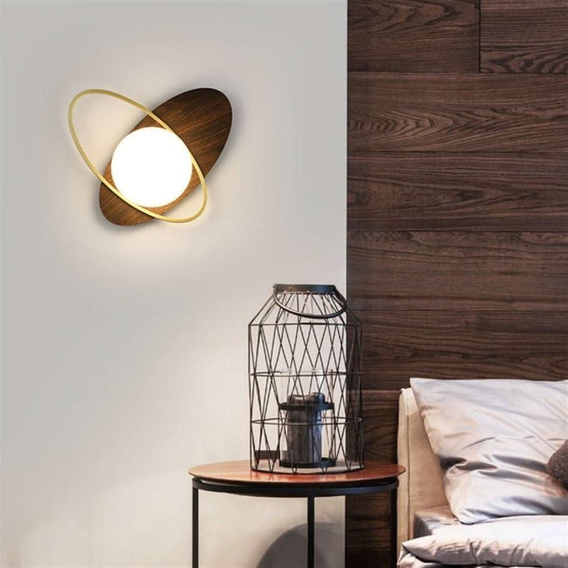 Applique Murale Salon Bois Boule | Éclat Naturel
