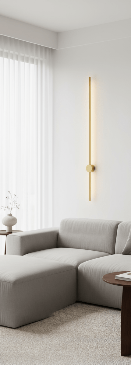 Applique Murale Salon Moderne | Gravity - Designix Applique Murale Noir | Hauteur 100cm Blanc Chaud