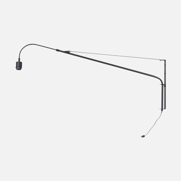 applique murale télescopique noire, bras extensible 120 cm | Linéa