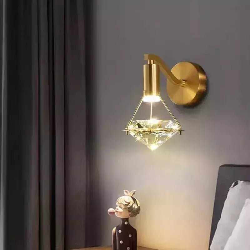 Applique Murale Tête de Lit Diamant | Reflet Précieux - Designix Applique Murale Diamant Blanc Chaud