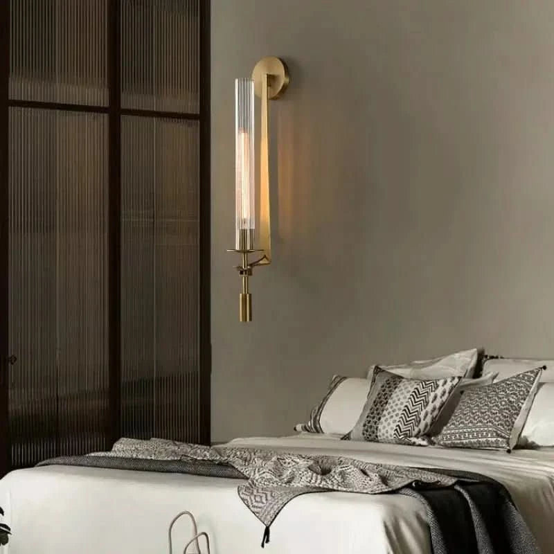 Applique Murale Tube Verre | Halo Lumineux