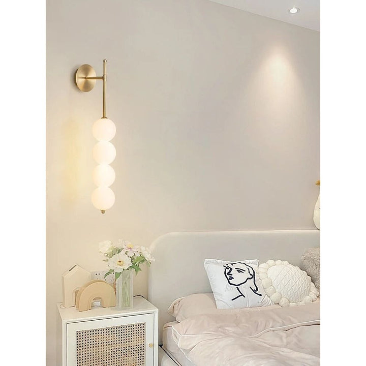 Applique Murale Verre Élégante | Pavo - Designix Applique Murale Laiton Blanc Chaud (2700 - 3500K)