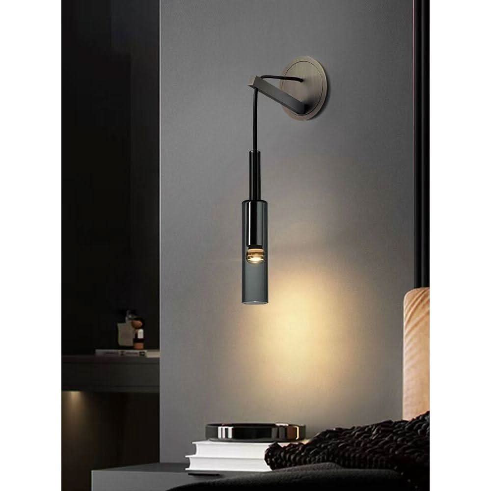 Applique Murale Verre Fumé | Sérénité Lumineuse - Designix Applique Murale Blanc Chaud